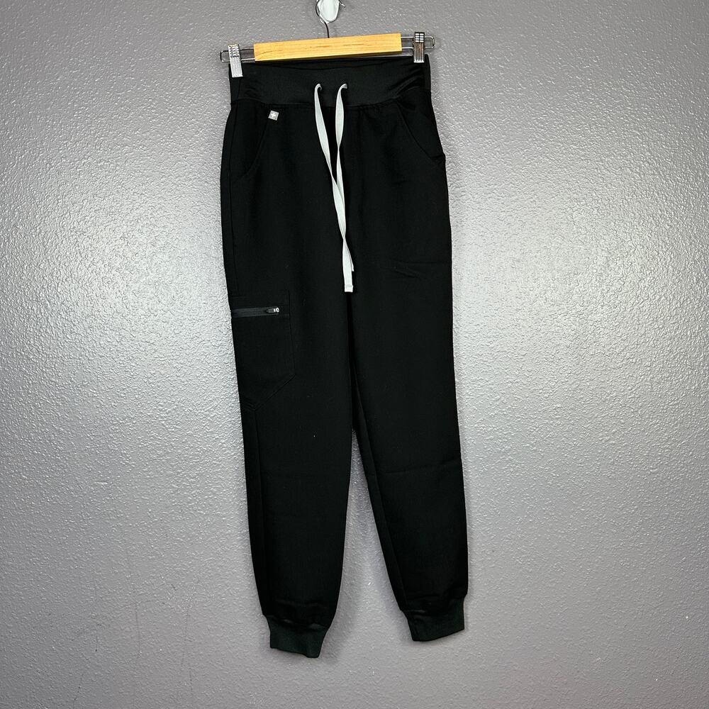 Figs Pants Women’s 2XS Black High Waisted Zamora Jogger Scrub W22SW2012P